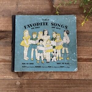 Vintage Children's Songbook: Illustrated Sheet Music, 1935
